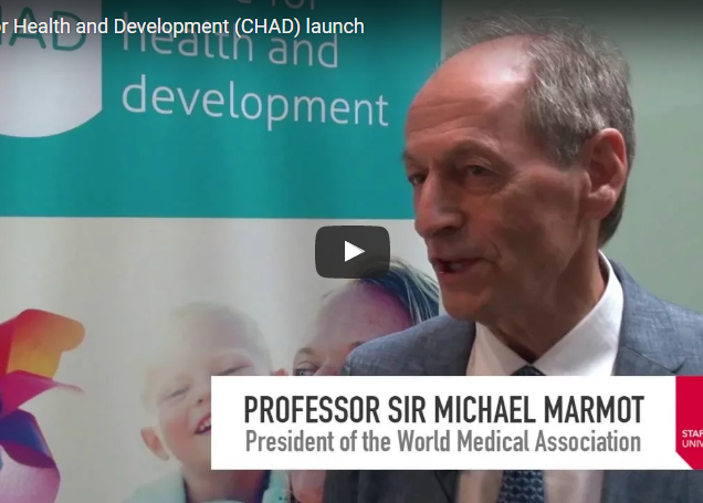 Sir Michael Marmot CHAD Launch interview Sir Michael Marmot CHAD Launch interview