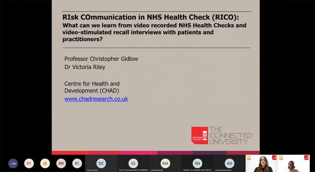 RIsk COmmunication in NHS Health Checks study webinar