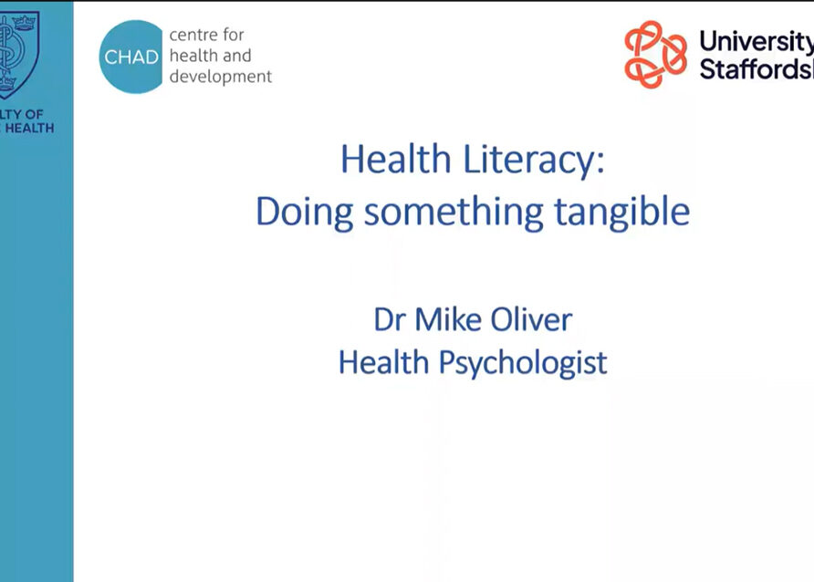Health Literacy PowerPoint slide